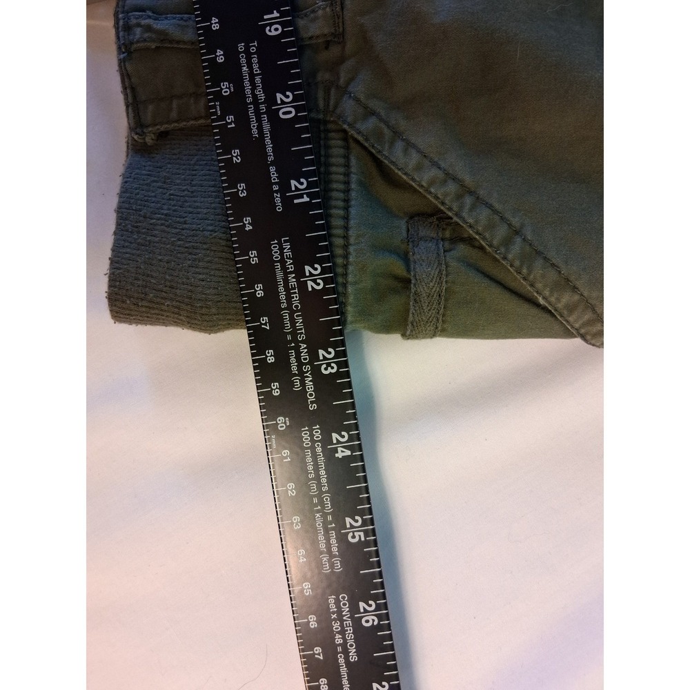 Utility Maurices Cargo Capri Pants Womens size 3x Olive Green Elastic Waist‎ - Picture 6 of 11
